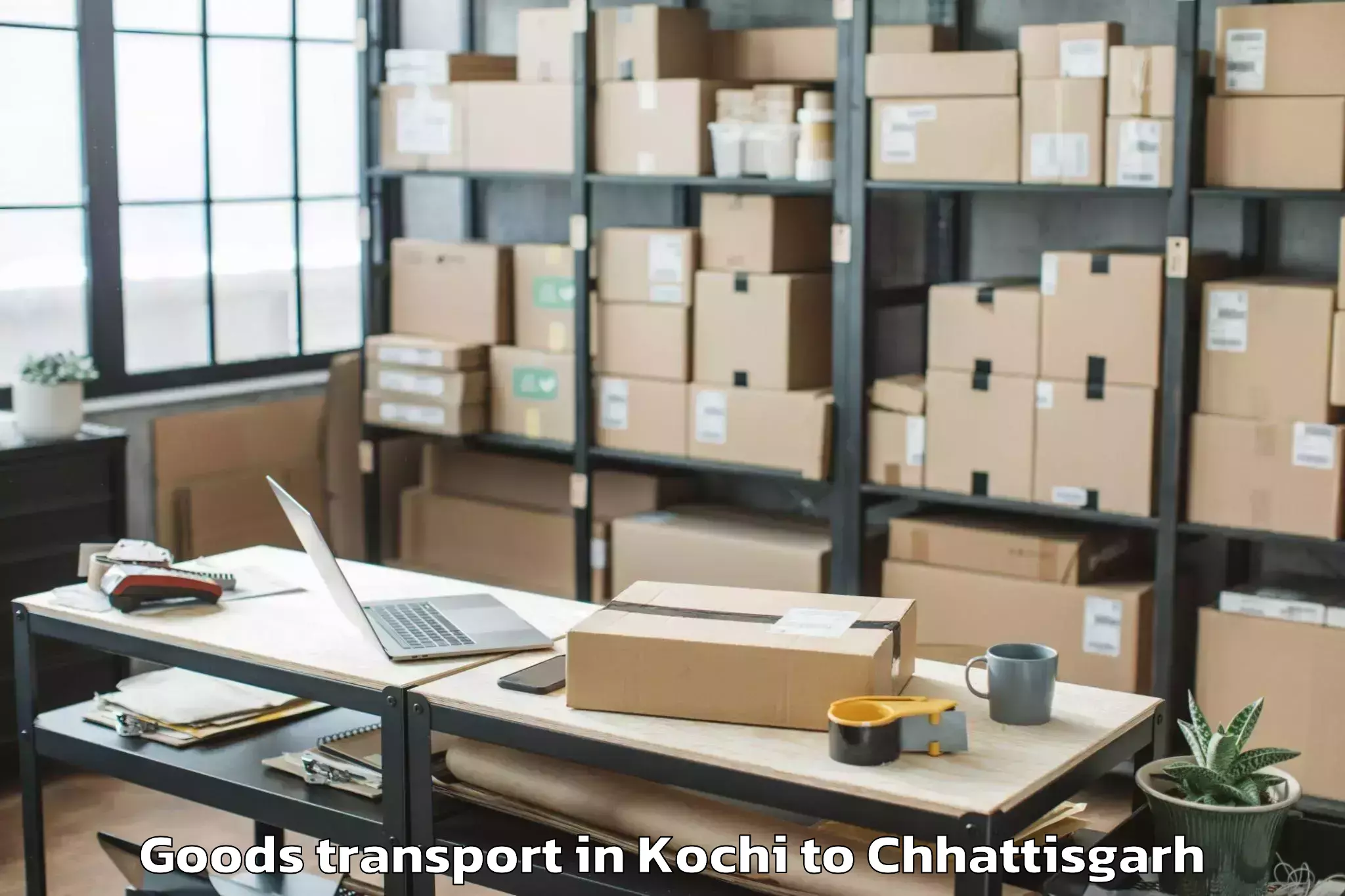 Leading Kochi to Sarangarh Goods Transport Provider